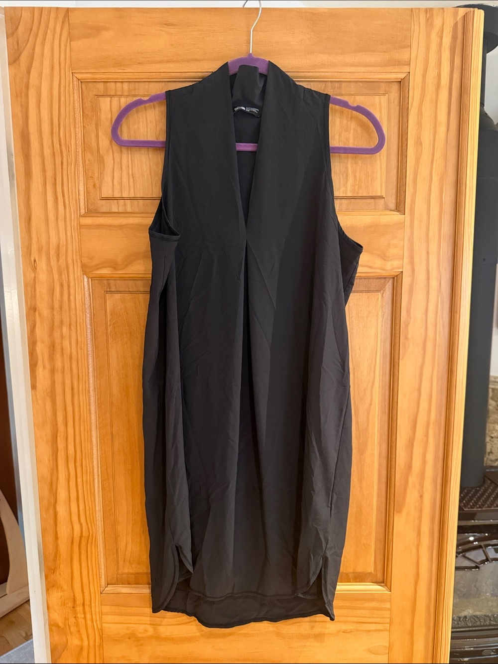 The North Face Black Sleeveless Draped Mini Dress